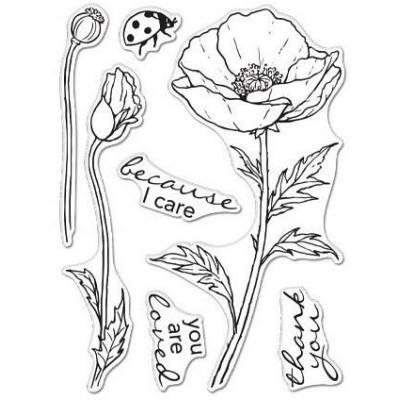 Hero Arts Clear Stamps - Florals Poppy